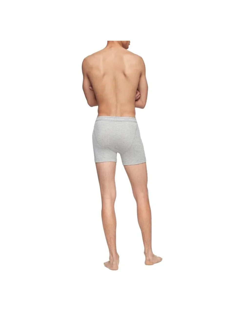 New Calvin Klein CK Classic Cotton Boxer Briefs Underwear Gray 3 Pack Men MEDIUM